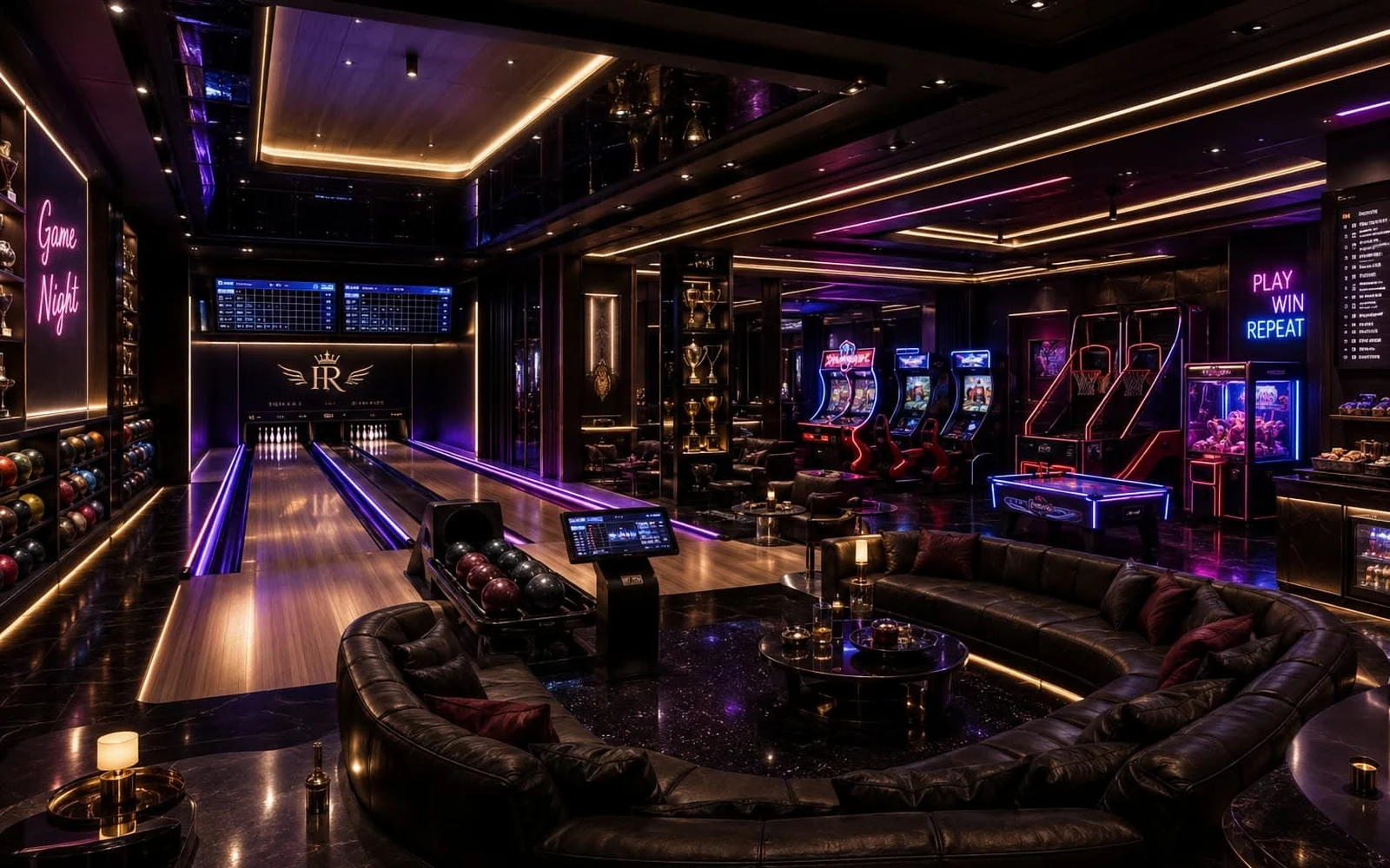 Meja roulette digital dengan tampilan roda dan angka