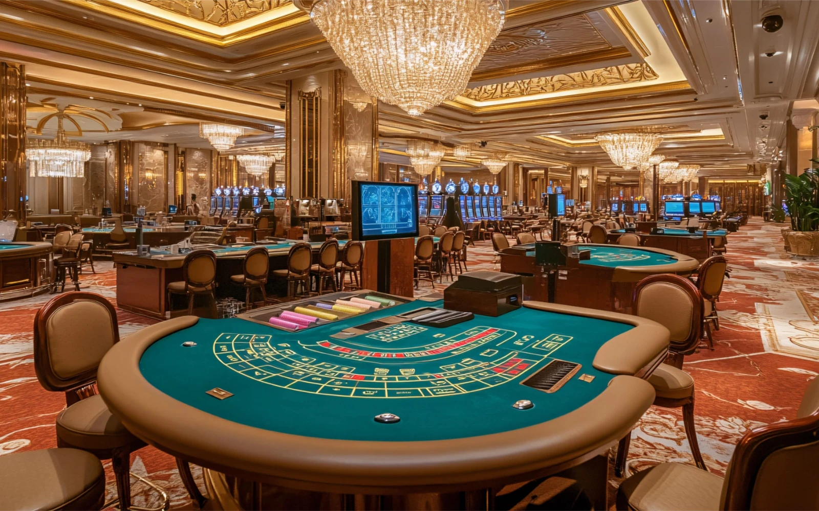 Visual permainan digital dengan nuansa casino live